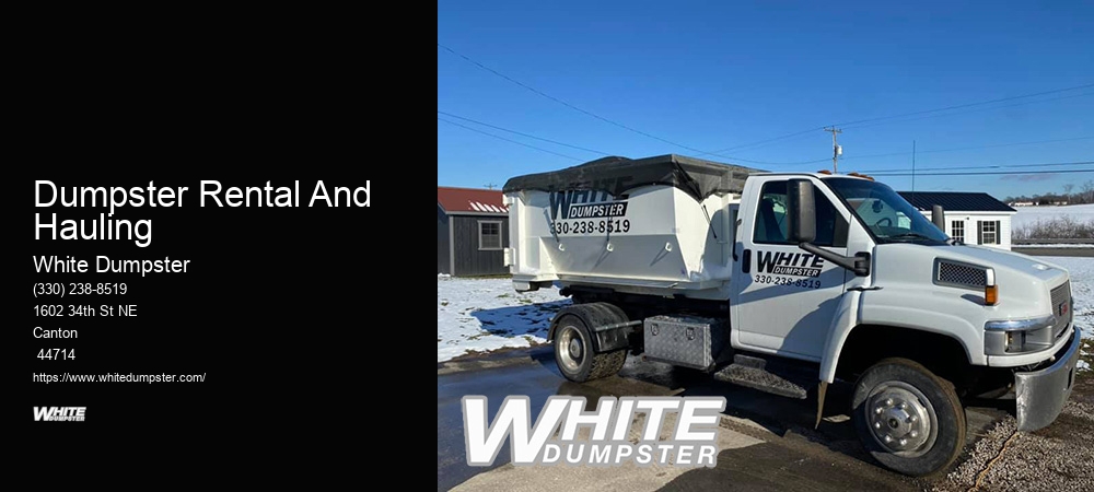 Dumpster Rental And Hauling